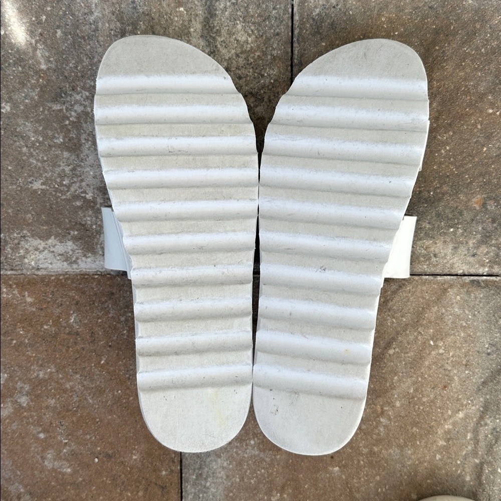Reef White Cork Slide Platform Sandals - Picture 4 of 6